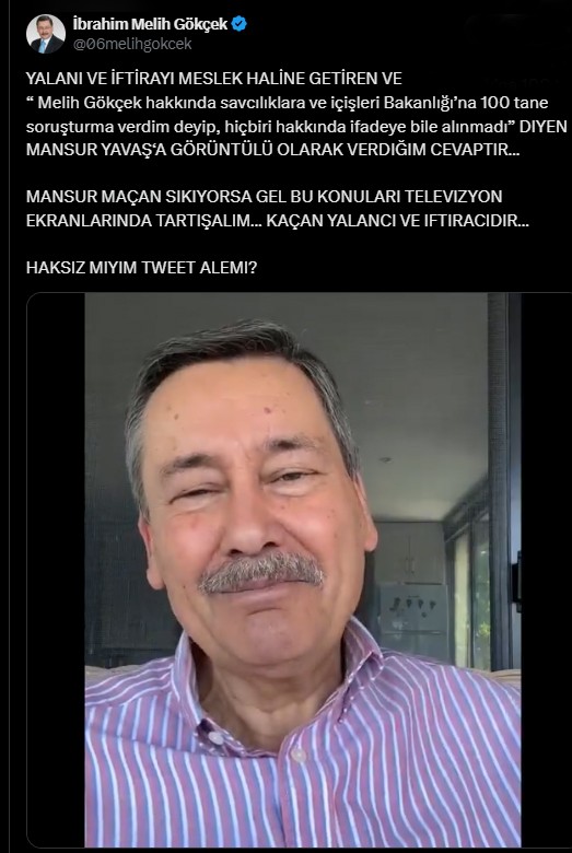 Mansur Yavaş'ın sözlerine Melih Gökçek'ten yanıt! 'Külliyen yalan'